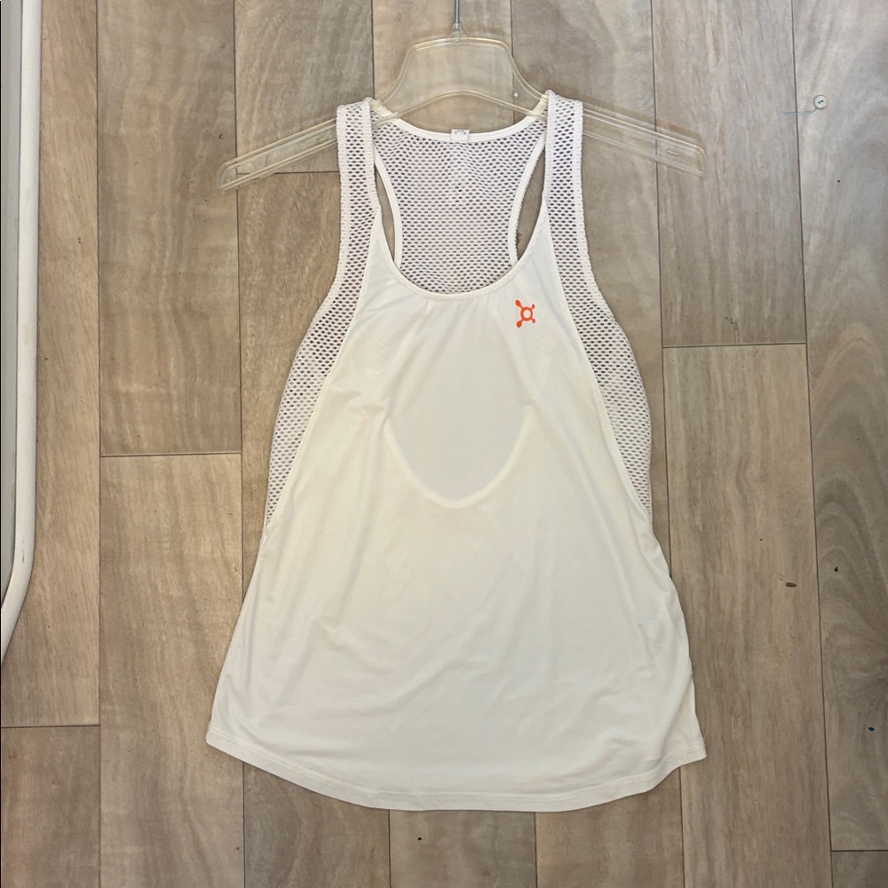Orangetheory White Mesh Tank